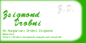 zsigmond drobni business card